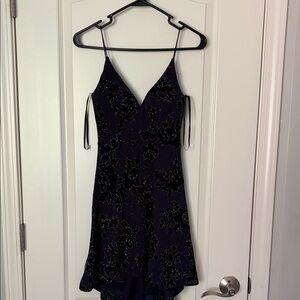 Chic Black Floral Mini Dress